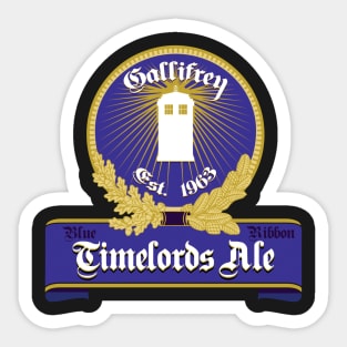 TIMELORDS BLUE RIBBON ALE Sticker